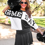 PREORDER- Huddle Up Color Block Top- Black