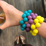Chunky Button Berry Stackable Stretch Bracelet