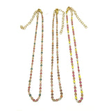 Letâ€™s Mingle Enamel Chain Necklace - 3 colors!