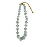 Teal Petite Scalledoped Amelia Necklace