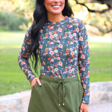 Kate Mesh Top- Gwen Floral - PREORDER