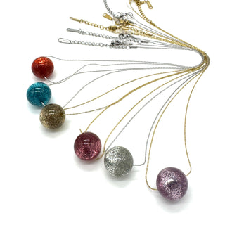 Glitter Ball Slide Necklace  - PREORDER