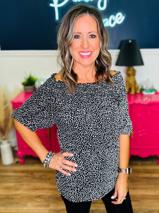 Off The Shoulder Polka Dot Top