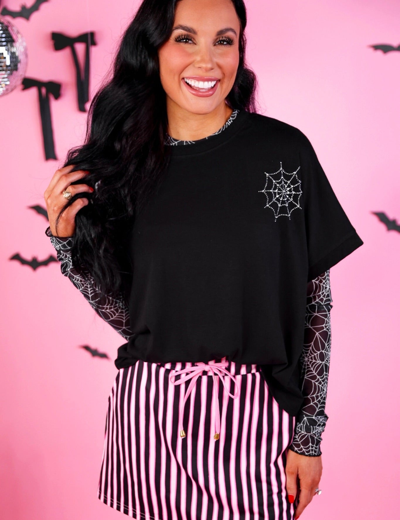 PREORDER- Rhinestone Web Tee