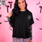 PREORDER- Rhinestone Web Tee