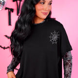 PREORDER- Rhinestone Web Tee