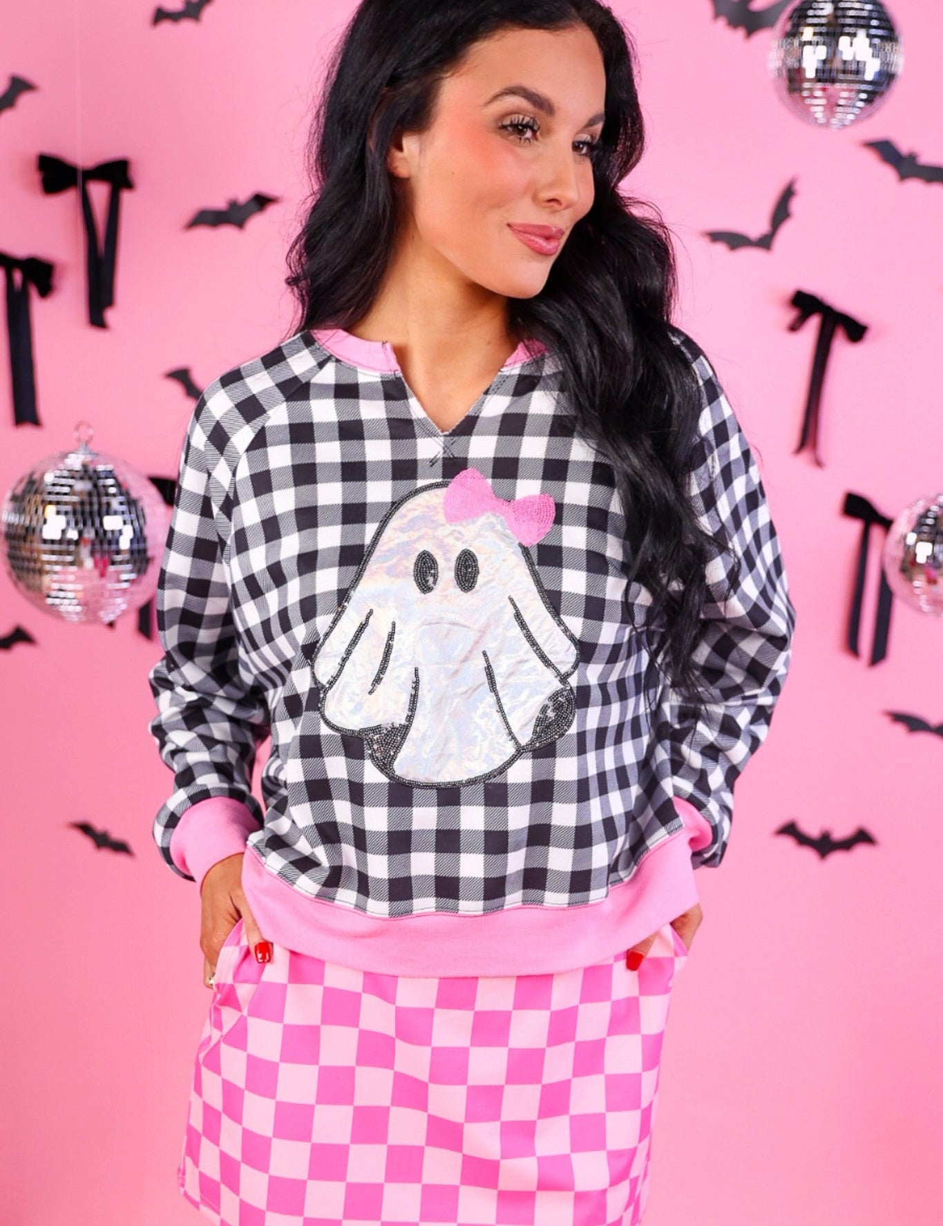 PREORDER- Bubblegum Checkered Skort