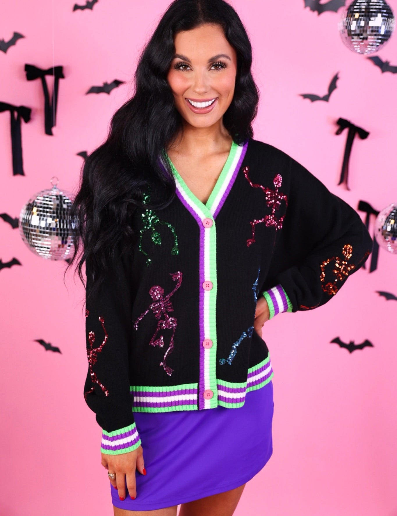 PREORDER- Party Skeletons Cardigan