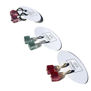 GlitterBox Huggie Drop Earrings  - PREORDER