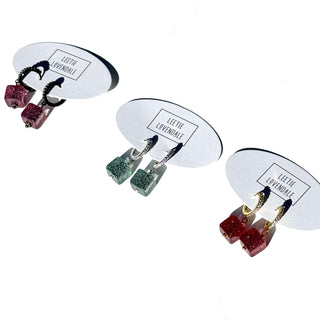 GlitterBox Huggie Drop Earrings  - PREORDER