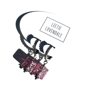GlitterBox Huggie Drop Earrings  - PREORDER