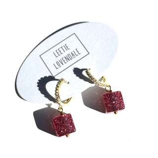 GlitterBox Huggie Drop Earrings  - PREORDER