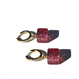 GlitterBox Huggie Drop Earrings  - PREORDER