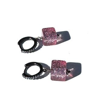 GlitterBox Huggie Drop Earrings  - PREORDER