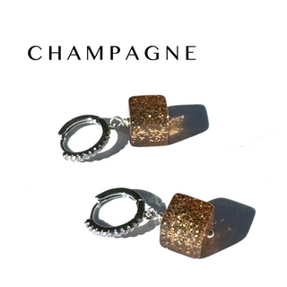 GlitterBox Huggie Drop Earrings  - PREORDER