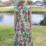 Well Loved Maxi Dress - Green Mix