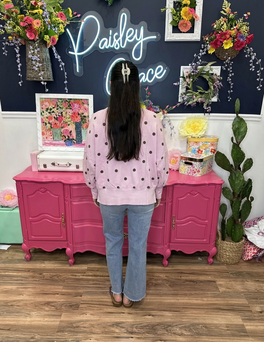 Darling Dot Pullover Top