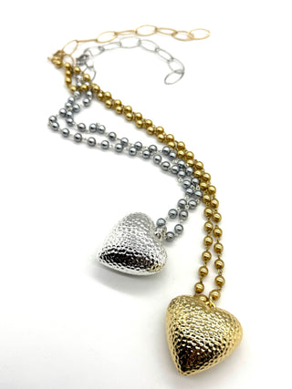 Hammered Heart Aleta Necklace  - PREORDER