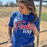 Let Freedom Ring with Red Metallic Puff Tee
