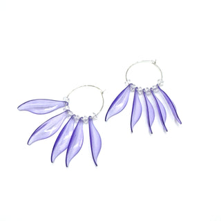 Willow Leaf Hoops â€” Made With Vintage Lucite  - PREORDER