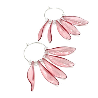 Willow Leaf Hoops â€” Made With Vintage Lucite  - PREORDER