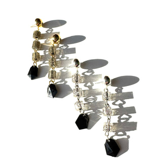 Glitterati Linked Drop Earrings  - PREORDER