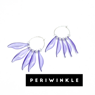 Willow Leaf Hoops â€” Made With Vintage Lucite  - PREORDER