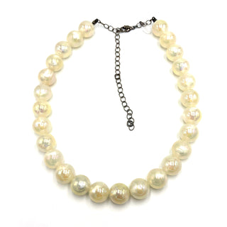 white beaded necklace