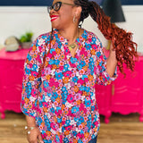 Dear Scarlett Lizzy Top In Chocolate Floral - LAST ONES FINAL SALE