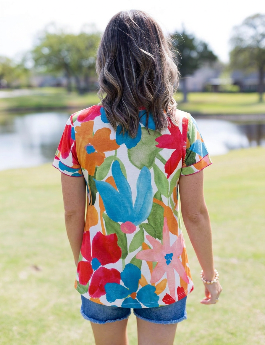 Watercolor Garden Top