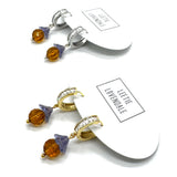 Teacup Garden Glass Huggie Earrings