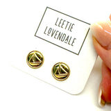 Gold Sailboat Stud Earrings