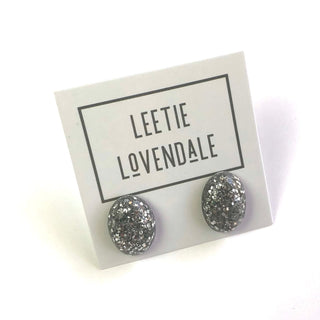 silver sparkle studs