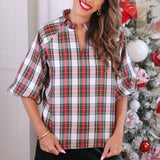 Donna Top- PlaiD - FINAL SALE