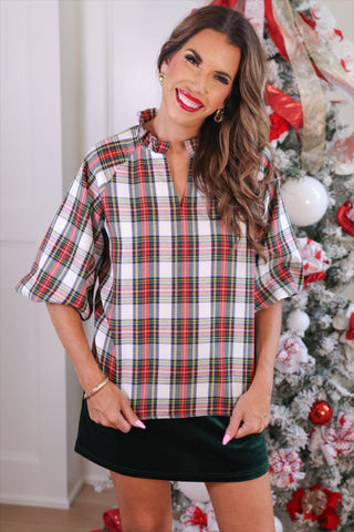 Donna Top- PlaiD - FINAL SALE