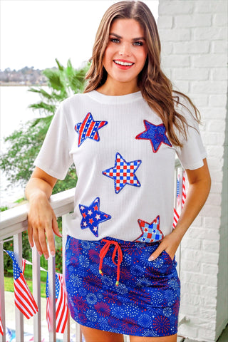 PREORDER- Patriotic Stars Patch Tee