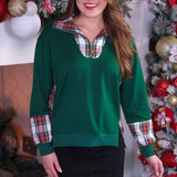 PREORDER- Juniper Plaid Pullover- Green