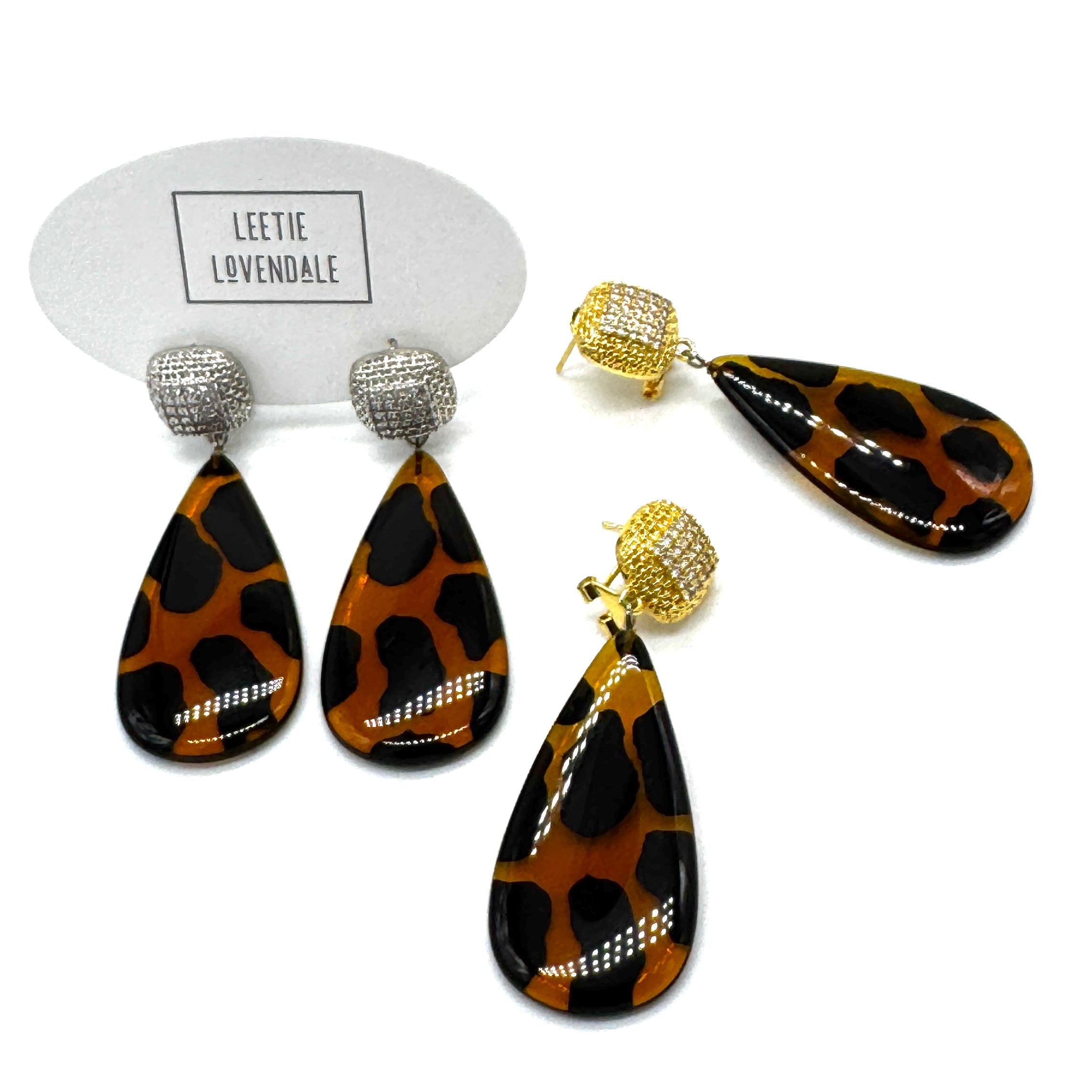 Leopard Lady PavÃ© Crystal Earrings