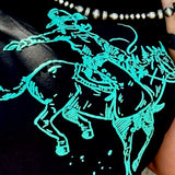 Roughrider in Turquoise Puff Tee