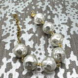 Hammered Pearl Betsy Bracelet