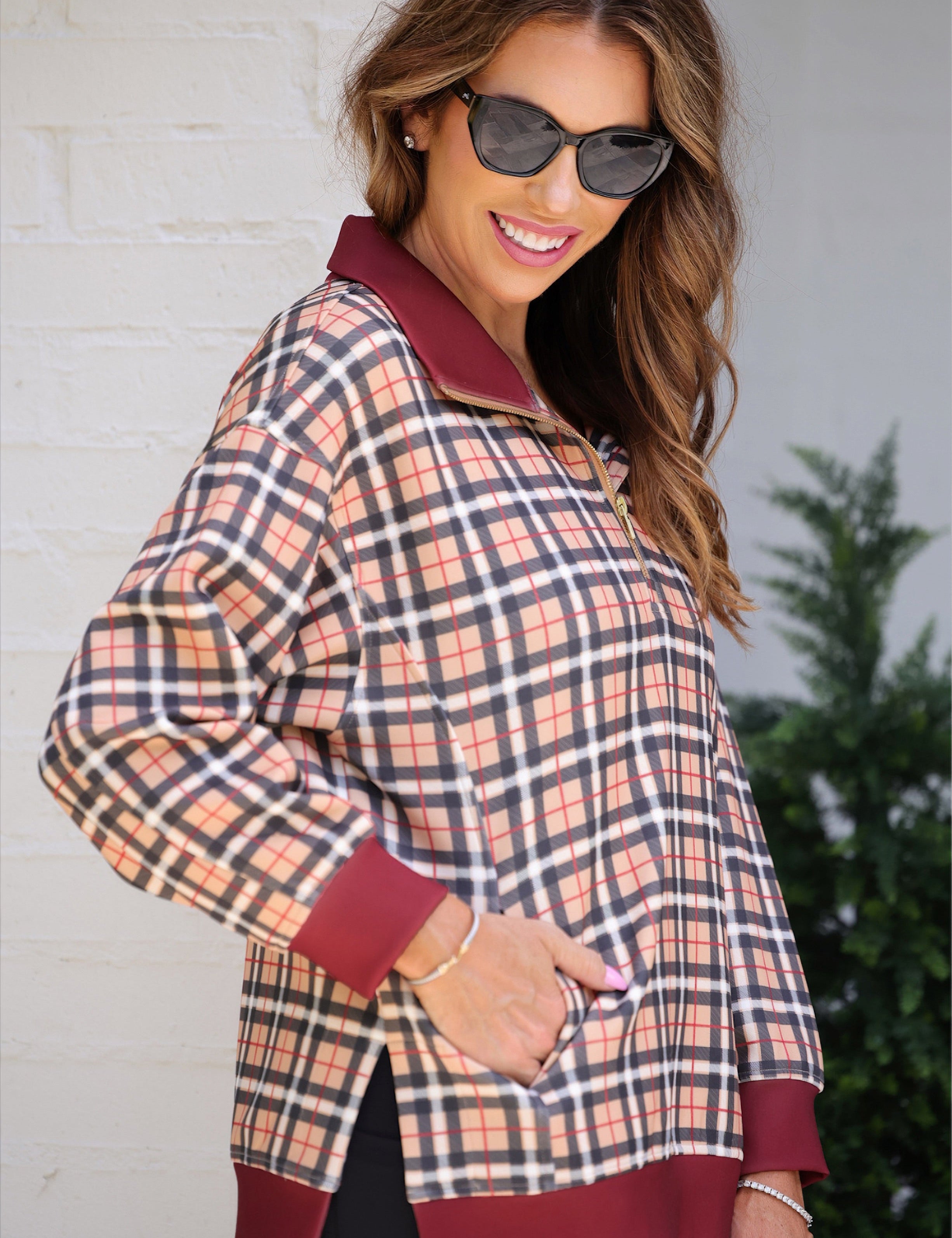 Everyday Pullover- Nora Plaid - PREORDER