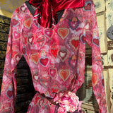 Hearts On Fire Mesh Top - FINAL SALE