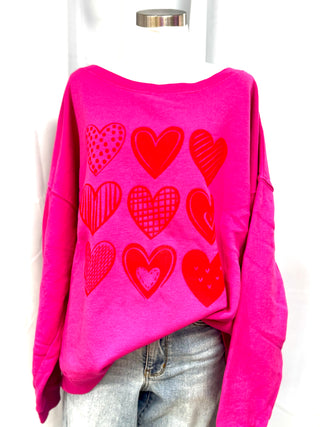 Hearts upon Hearts Sweatshirt  - PREORDER