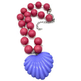 Deco Carved Heart Necklace