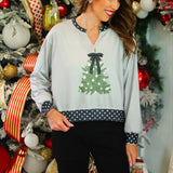 PREORDER- Polka Dot Bow Tree Pullover