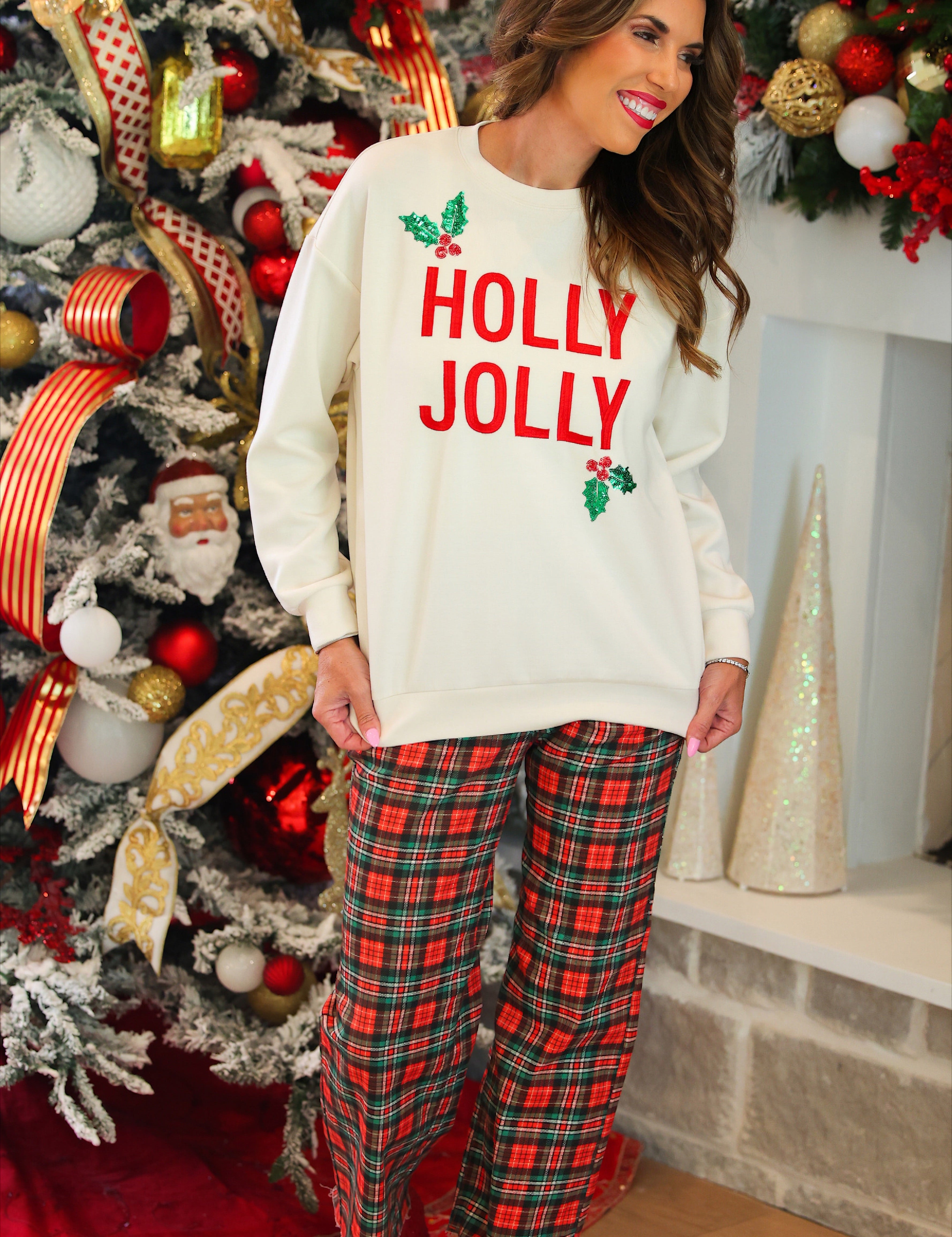 PREORDER- Holly Jolly Holiday Luxe Pullover