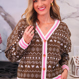PREORDER- Gingerbread Knit Cardigan