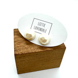 DEAL - Flintstones Pearl Button Stud Earrings
