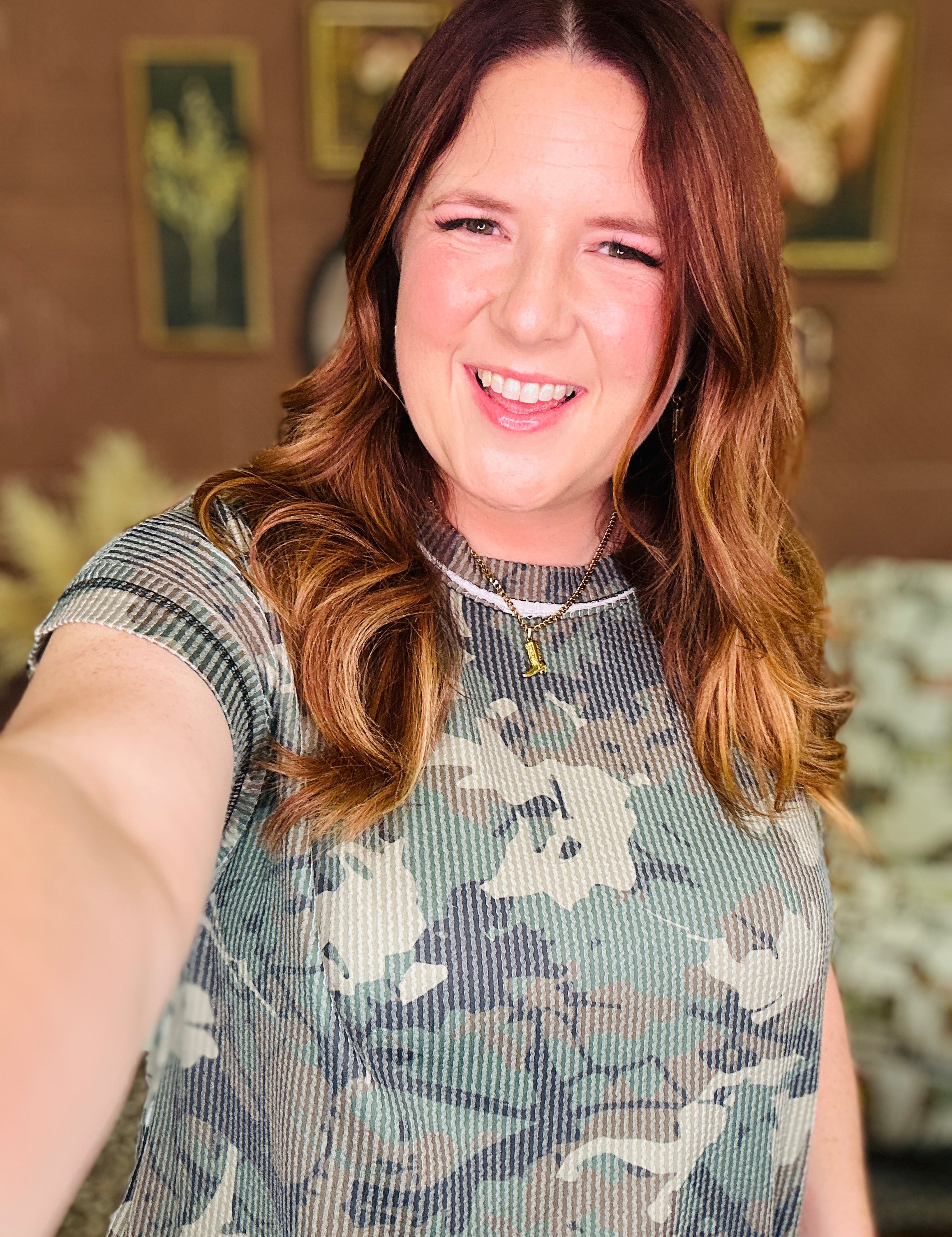 Canyon Camo Short Sleeve Top