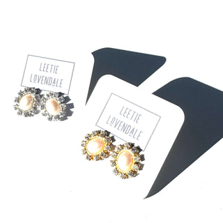 Pearl Halo Button Earrings  - PREORDER